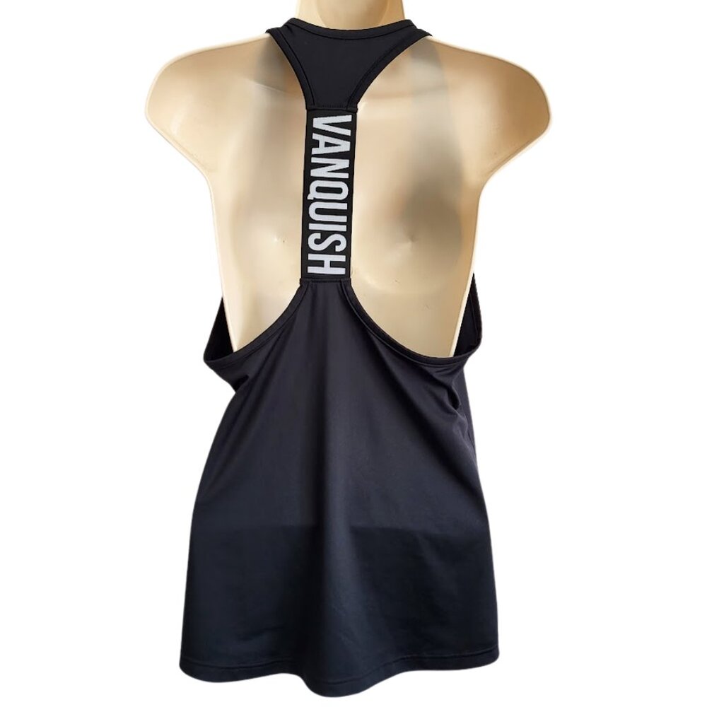 VANQUISH Fitness Black Razor Back Workout Tank Top - Women's M
